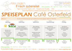 Aktueller Speiseplan