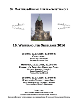 16. Westerholter Orgeltage