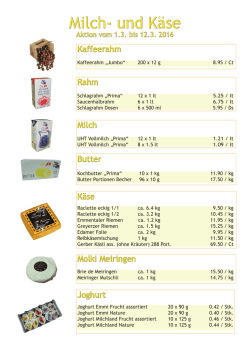 Milch- und Käseprodukte