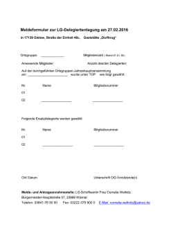 Meldeformular zur LGDK