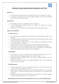 Katalogkriterien