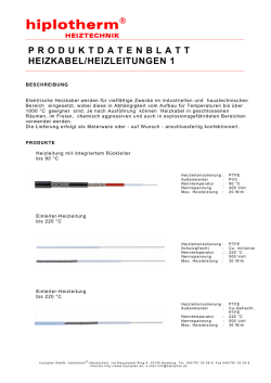 Heizkabel - Heizleitungen - hiploplan