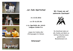 Flyer Judo-Sportschau 2016