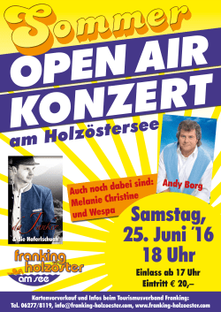 Plakat Sommer Open Air am Holzöstersee herunterladen