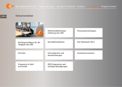 Dokumentation - ZDF Jahrbuch 2013