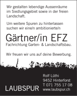 Gärtner/in EFZ