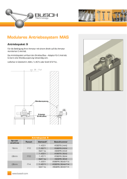 MAS Modular Actuation System Modulares Antriebssystem MAS