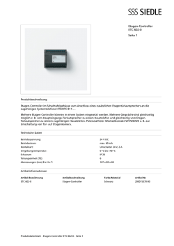 Etagen-Controller ETC 602-0 Seite 1