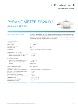 Data sheet - Meteocontrol