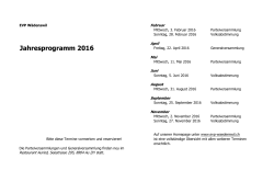 Jahresprogramm 2016 - EVP Ortsgruppe Wädenswil