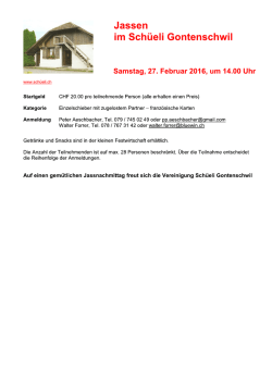 Jassen im Sch&uuml;eli Gontenschwil