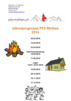 Jahresprogramm PTA