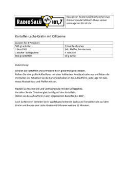 Kartoffel-Lachs-Gratin mit Dillcreme