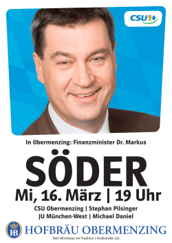Markus Söder kommt ins - Wirtshaus Obermenzing