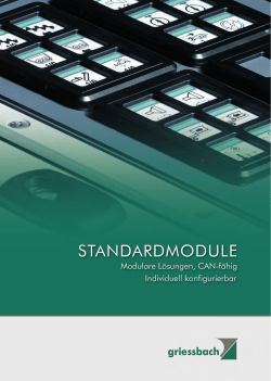 Page 1 STANDARDMODULE Modulare Lösungen, CAN