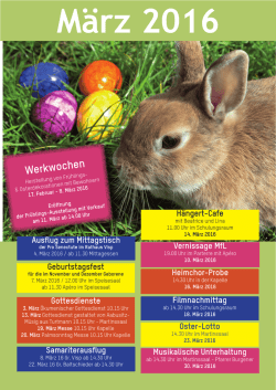 Programm Maerz 2016