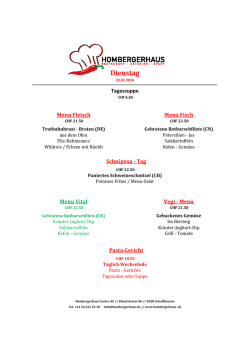 Dienstag - Hombergerhaus