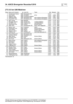 34. ASICS Bremgarter Reusslauf 2016 (77) 0.5 km U08