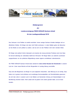 Freie Wähler - Mitteldeutsche Zeitung