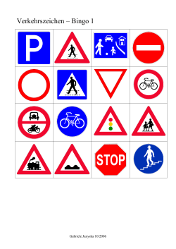 Verkehrszeichen – Bingo 1