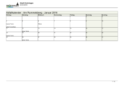 Abfallkalender - Am Rummelsberg - Januar 2016