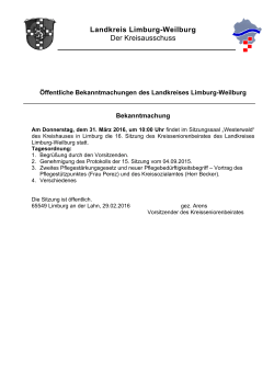 Landkreis Limburg-Weilburg Der Kreisausschuss