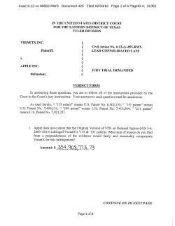 Case 6:12-cv-00855-RWS Document 425 Filed 02/03/16