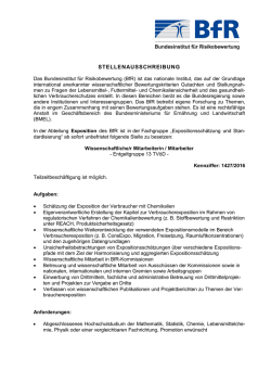 Wissenschaftliche Mitarbeiterin/Wissenschaftlicher Mitarbeiter in der