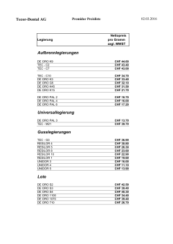 unserer aktuellen Preisliste