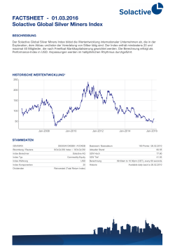 FACTSHEET - 26.02.2016 Solactive Global Silver Miners Index