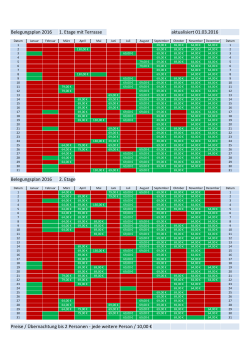 Belegungsplan 2016 1. Etage mit Terrasse aktualisiert 26.02.2016