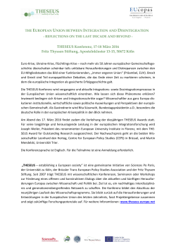 Programm - Fritz Thyssen Stiftung