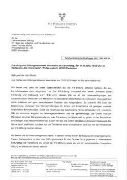 der Einladung - Stiftungsnetzwerk Wiesbaden