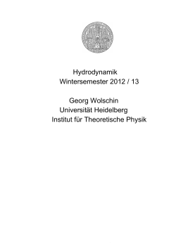 Skript - Institut für Theoretische Physik der Universität Heidelberg