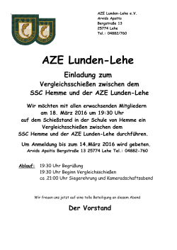 AZE Lunden-Lehe - Anglerzunft Eiderkante