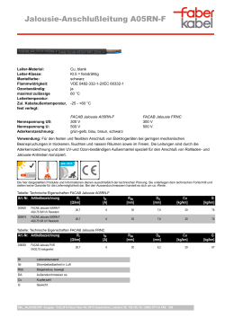 Jalousie-Anschlu&szlig;leitung A05RN-F