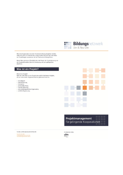 Projektmanagement - Bildungsnetzwerk Ulm/Neu-Ulm