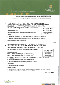 Informationen der Marktgemeinde Wei&szlig;kirchen 02/2016