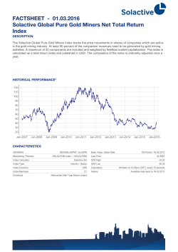 FACTSHEET - 26.02.2016 Solactive Global Pure Gold Miners Net
