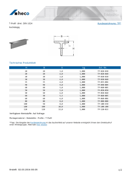 T-Profil ähnl. DIN 1024 hochstegig