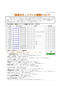 鉄道の日 - JR東日本旅客鉄道株式会社 仙台支社