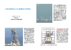 水蒸気爆発及び水素爆発の危険性