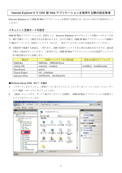 Internet Explorer 8 で OSK 製 Web アプリケーションを