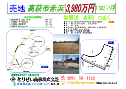 所 在 地／高萩市大字赤浜字苅又作2100番190 地 積／5，300.00  （1，