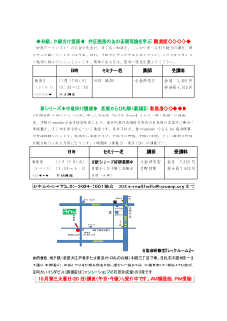 初級、中級向け講座   弁証施膳の為の基礎理論を学ぶ： 難易度