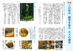 特集／この秋は 歴史を巡る 大人遠足