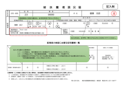 被 扶 養 者 現 況 届 記入例