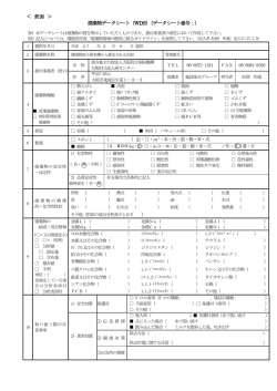 ＜ 表面 ＞ 廃棄物データシート（WDS）（データシート番号：）
