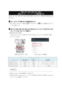HOME SPOT CUBE等への接続方法