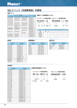 MILスペック（米国軍規格）互換表